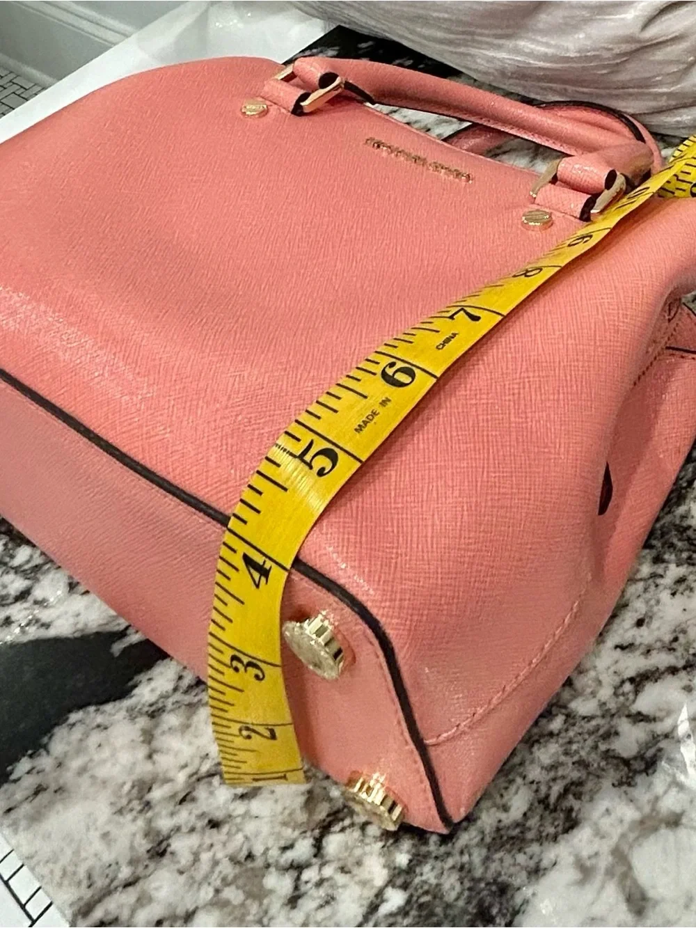Michael Kors Coral Pink Saffiano Satchel
